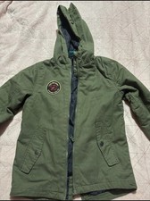 Boys Age 5-6yrs Khaki Green Parker Style Padded Coat.