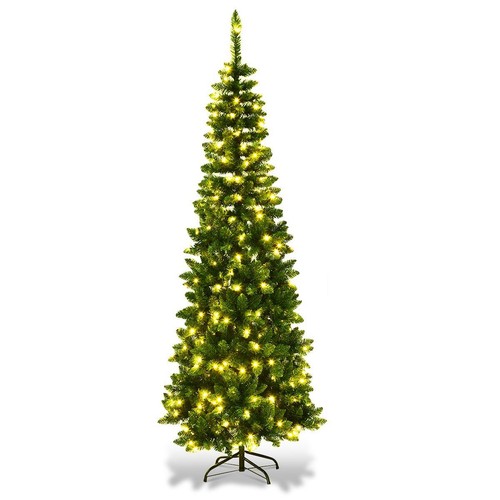 Christmas tree pre lit slim - christmas,