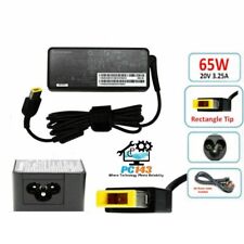 GENUINE LENOVO LAPTOP CHARGER 20V - 3.25A, 65W RECTANGLE TIP WITH POWER LEAD