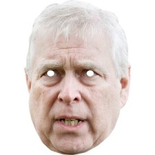Prince Andrew Royal Celebrity Card Face Mask - Fancy Dress - Ready To Wear