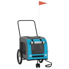 Dog Bike Trailer Bicycle Trailer Bike Carriage Oxford Fabric and Iron vidaXL