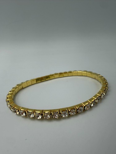Gold tone tennis - gold, bracelet