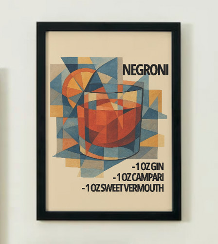 Negroni abstract retro - negroni,