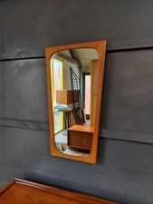 Vintage Mid Century Danish Teak Framed Tapered Mirror Aksel Kjersgaard Style