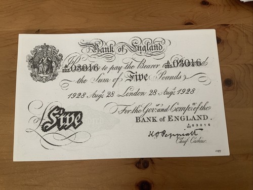 Old white pound note 28th - £5,