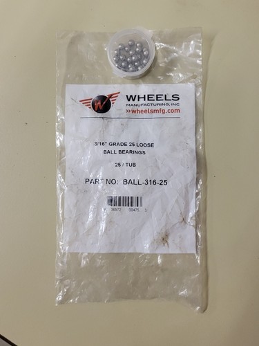 Loose ball bearings pot - bearings, 3/16