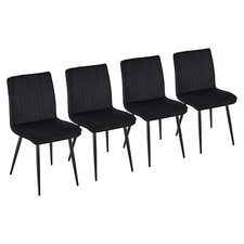 4PCs Dining Chairs Velvet