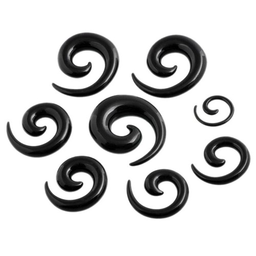 Pair acrylic spiral horn - acrylic,