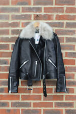 AllSaints Ladies GRIFT Leather Biker Jacket UK8 US4 EU36 All Saints