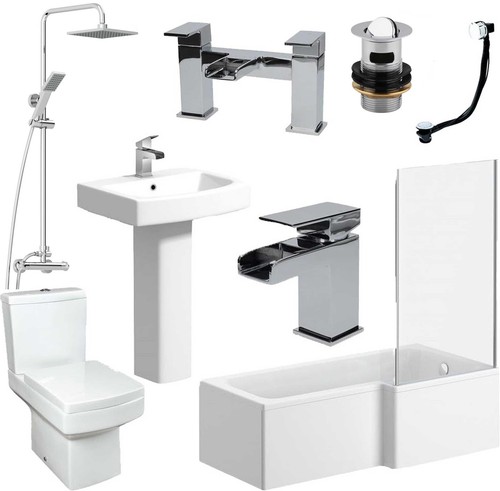 Bathroom suite 1700mm bath - 1700mm,