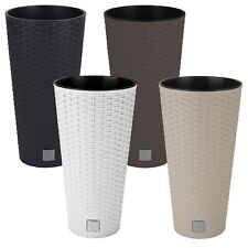 Round Rattan Elegant Tall Large Plant Pot Flower Indoor Outdoor Garden Planters