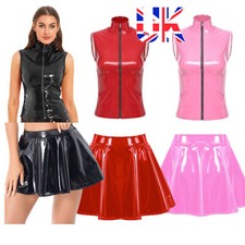 UK Womens Wet Look Top Vest