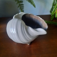 Poole Pottery Winkle Conch Sea Shell Planter 8 x 12 cm Twintone Sepia & Mushroom