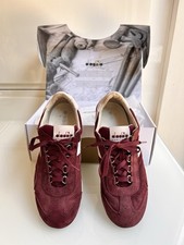 Diadora Heritage 1975 Equipe Suede Advent Violet Burgundy Trainers UK 8