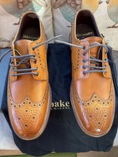 Loake Chester 2 Leather Tan Mens Brogues Shoes Size 9F Brand New **HALF PRICE**