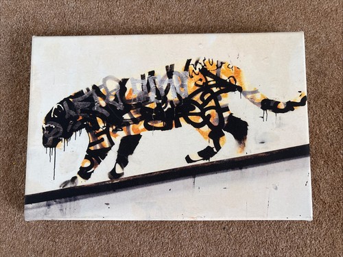 Banksy canvas print leopard - -,