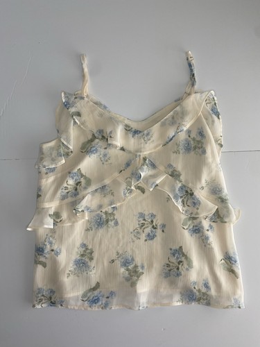 Loft floral chiffon ruffle - floral,