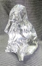 Beautiful Baccarat Crystal Cocker Spaniel Dog Paperweight Figurine Puppy