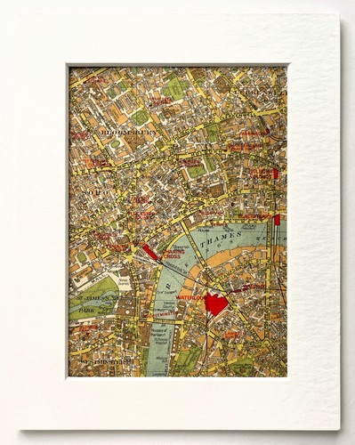 Antique 1930s london map - 1930s,