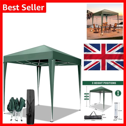 Pop canopy tent 2x2m green - up,