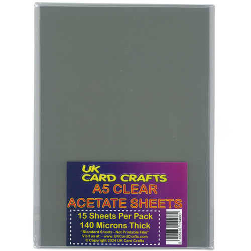 Clear acetate sheets - a5,