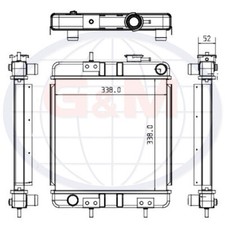 Radiator for JCB Mini