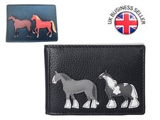 Shire Horse ID holder by Mala Leather Equestrian giftbag 648