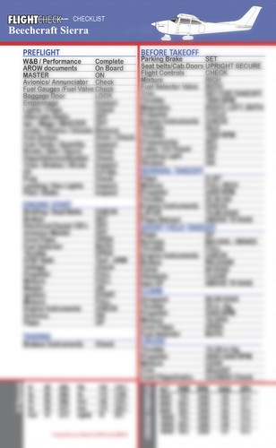 Flightcheck checklist - checklist,