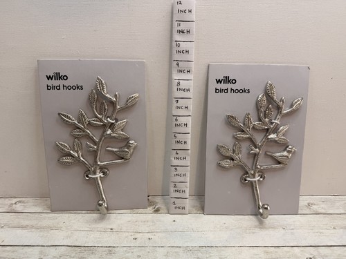 Wilko silver bird hooks - silver,