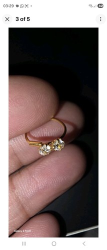 22ct real gold nose ring - real, hoop