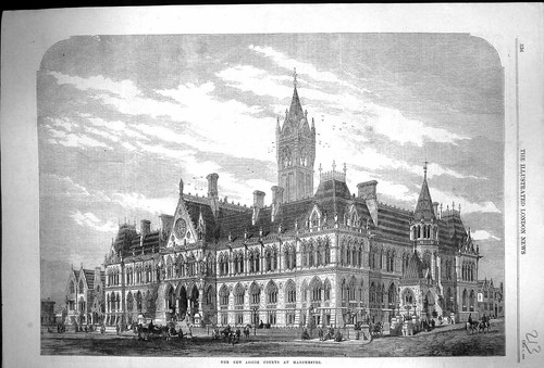 Old antique print - print, 1864