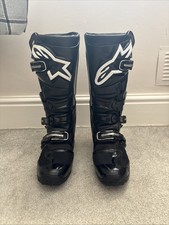 Motocross Boots Alpinestars Tech 7. Black Used 4 Times. Size US 9