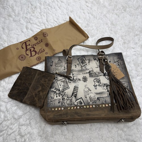 Italian leather tote bag purse - italian,