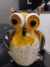 Heavy Solid Glass Owl Ornament