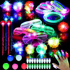 60pc Glow Sticks Flashing Party Glasses LED Light Up Sticks Ring Neon Disco Rave