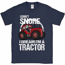I Don't Snore I Dream I'm A Tractor Big Red Farm Mens T-Shirt