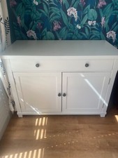 Solid wood, white painted