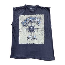 1990 Cerebral Fix UK Tour Vintage Sleeveless T-Shirt Size L Bolt Thrower Napalm