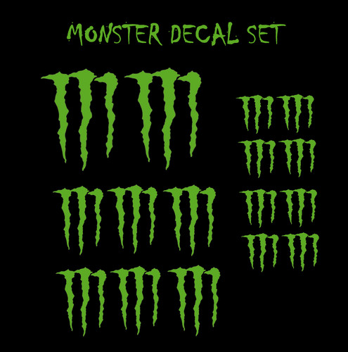 Monster decal 16pc set - decal,