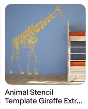 Large Giraffe Animal Stencil Painting Wall Art Craft 195cm X 62cm Approx