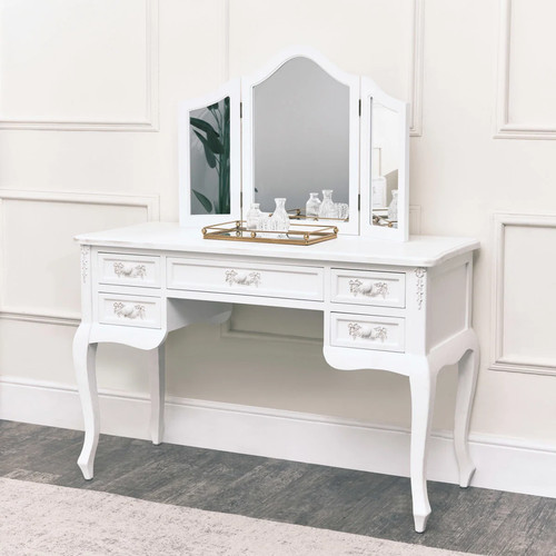 White wooden dressing table - dressing,