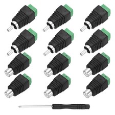 6Pcs RCA Cable Solderless Adapter, RCA Male Female Plugs(Includes Screwdriver)