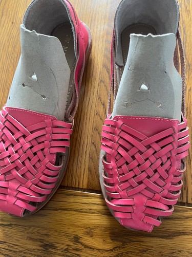 Next pink leather sandals - next, size
