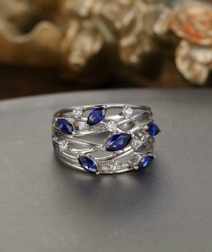 2ct natural blue sapphire leaf - 2ct,