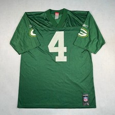 Reebok Green Bay Packers Football NFL Jersey Men's Large Green Brett Favre #4
