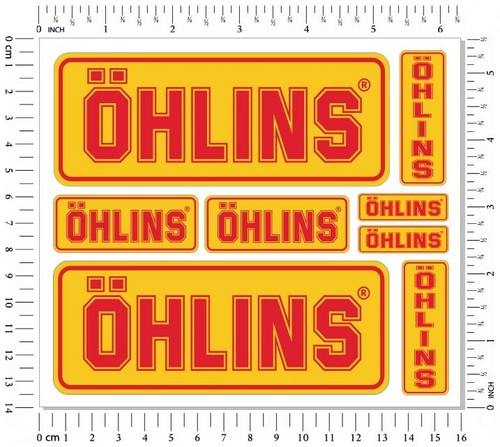 Ohlins fork shock stickers set - fork,