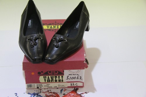 Vaneli ladies black leather - ladies,
