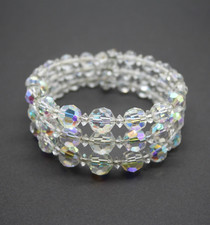 Vintage 1950s Faceted Glass