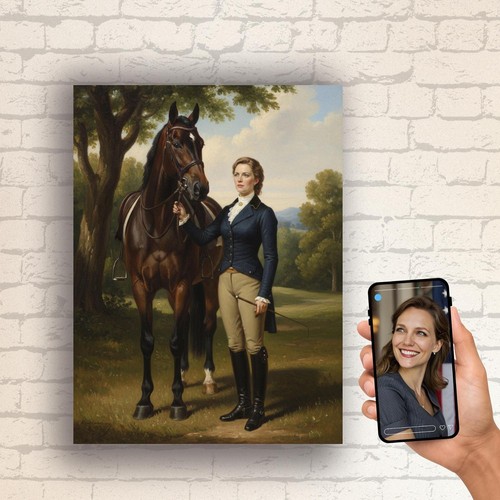 Personalized equestrian lady - personalized,