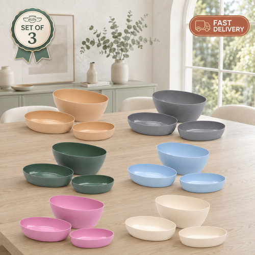 3pc plastic bowls multi - 3pc,